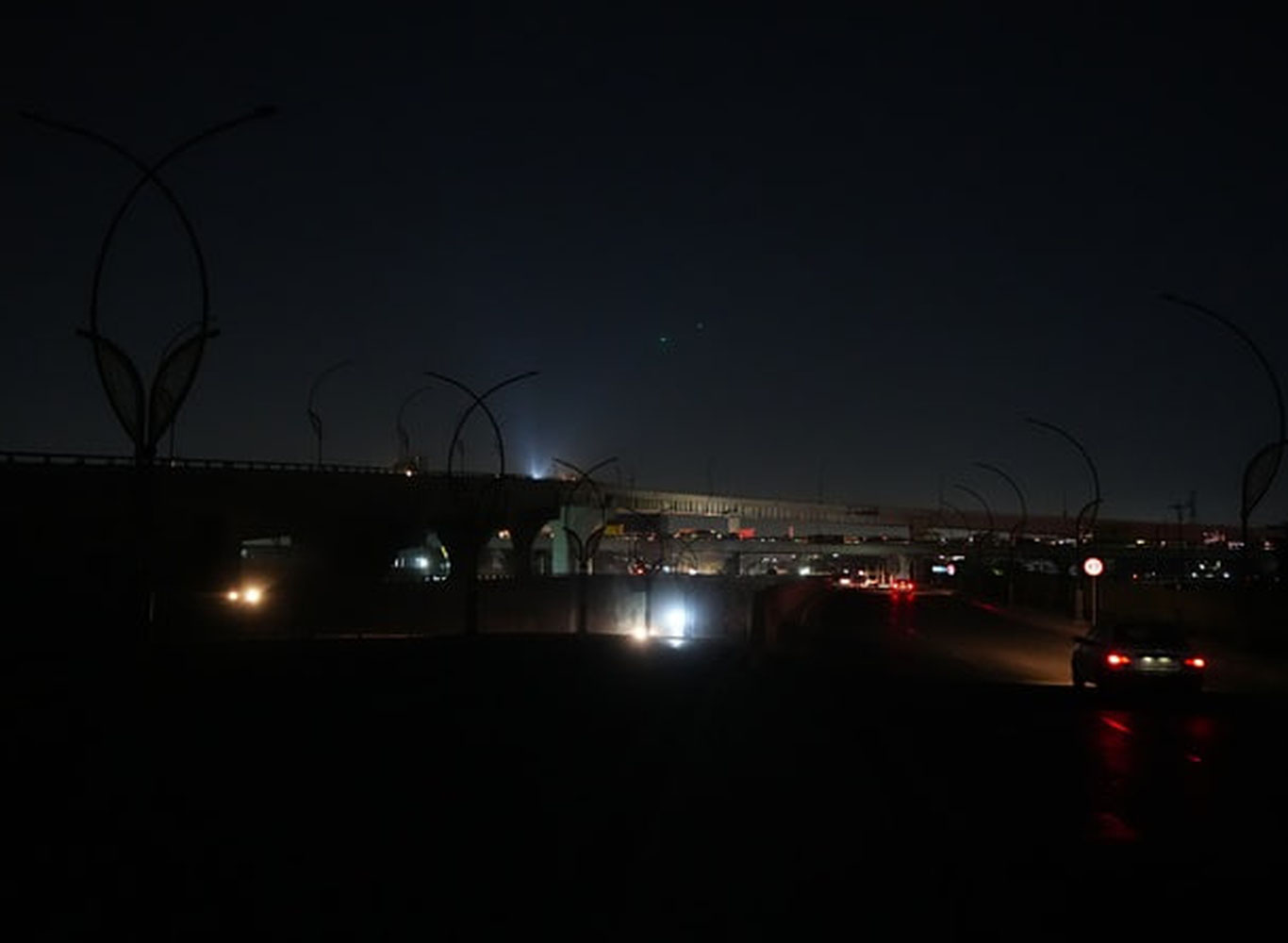 Iraq completely cut off from electricity.