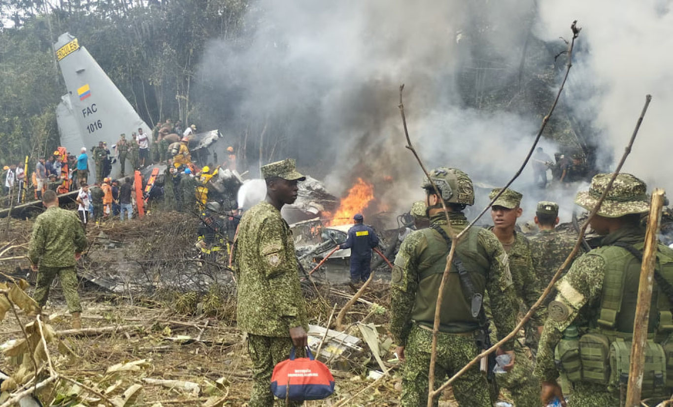 Kolumbiyada harbiy samolyot halokatga uchradi