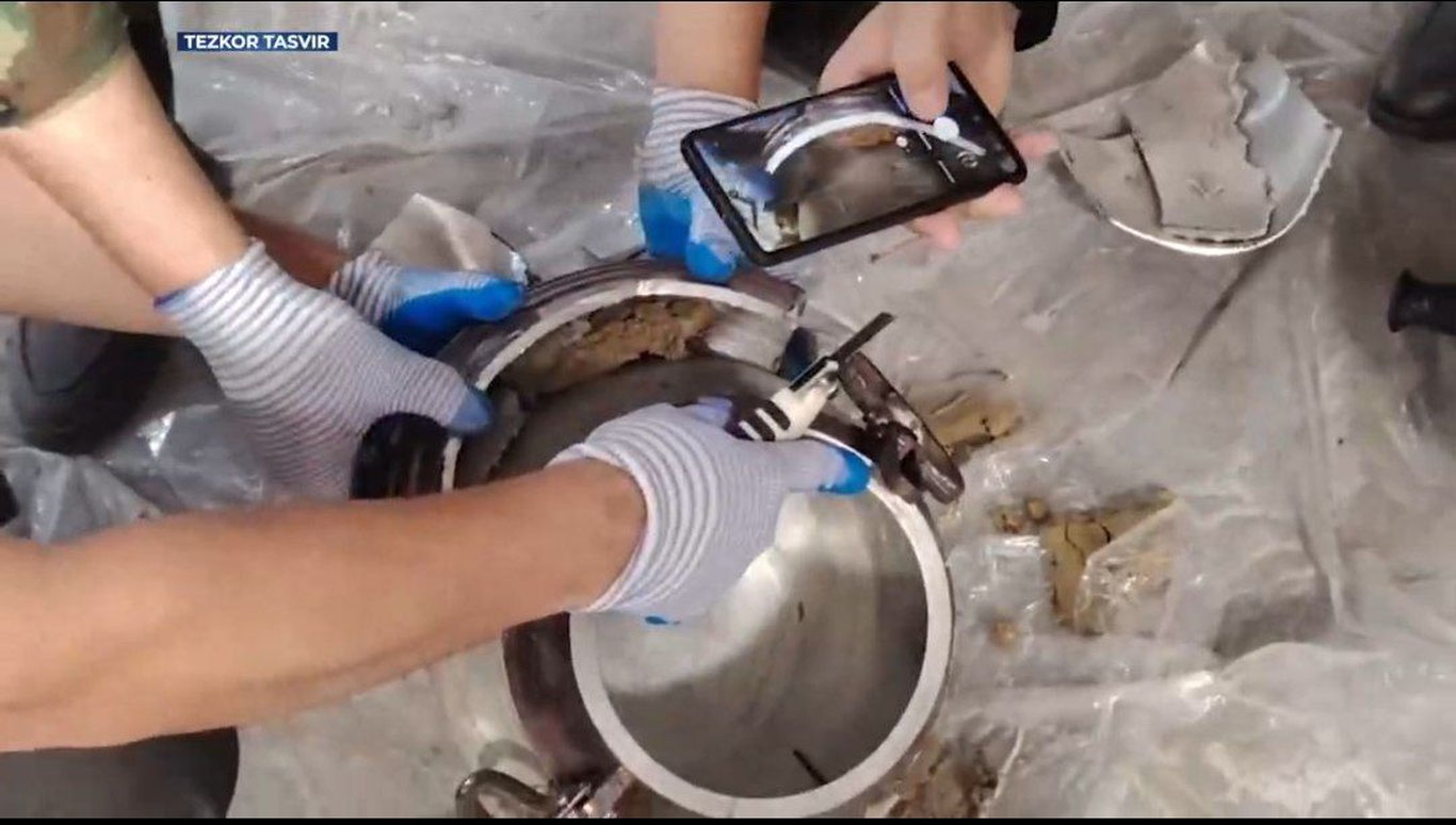 Сурхондарёда қозонлар ичига яширилган 190 кг дан ортиқ гиёҳванд модда аниқланди