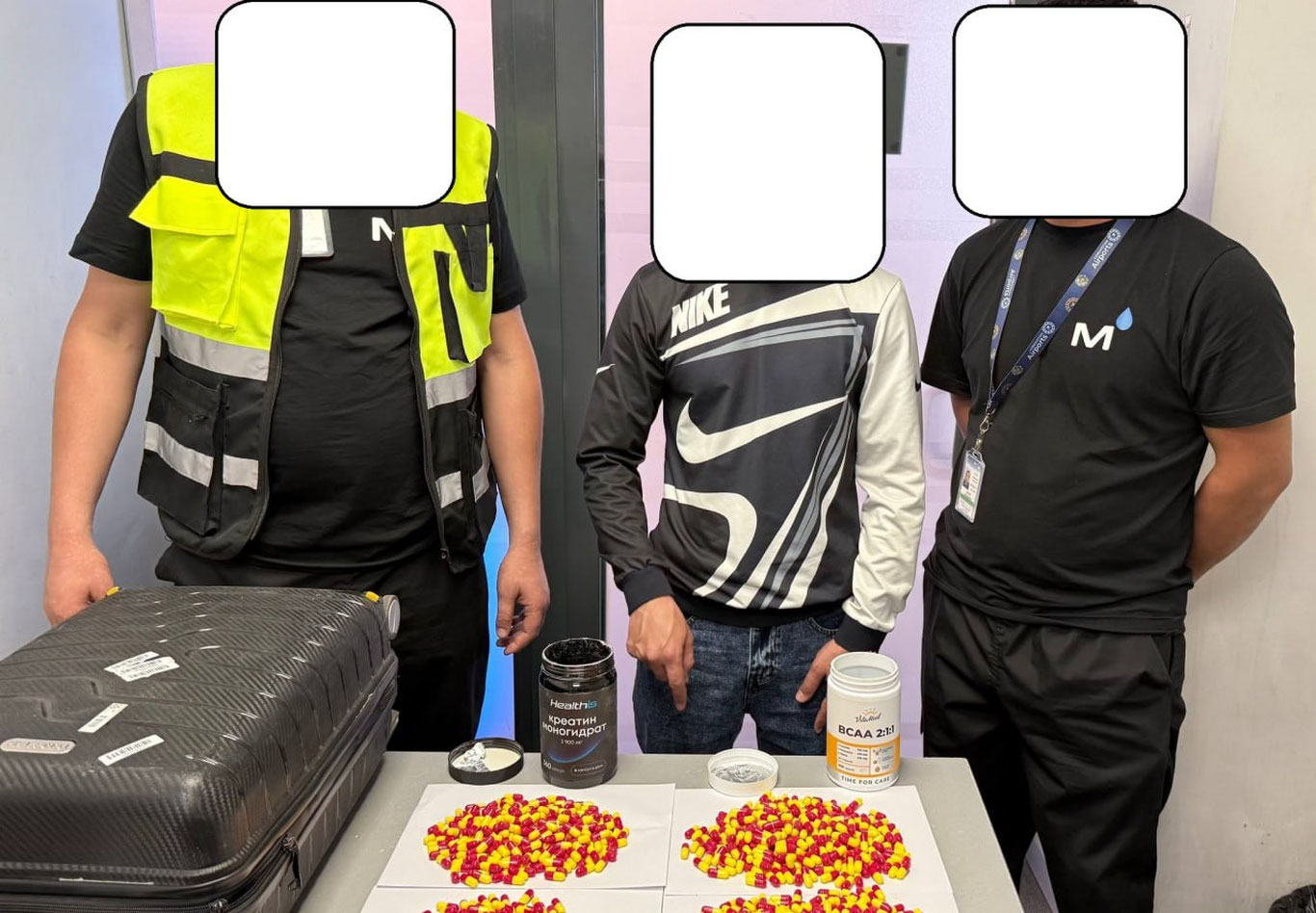 Packaged narcotics were identified as sports nutrition at Tashkent airport.