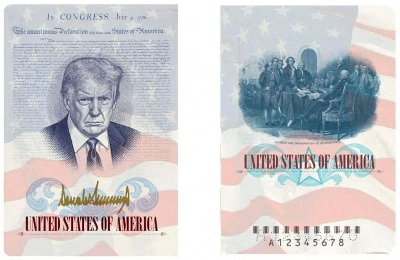 In the USA, passports featuring Trump's image will be issued.