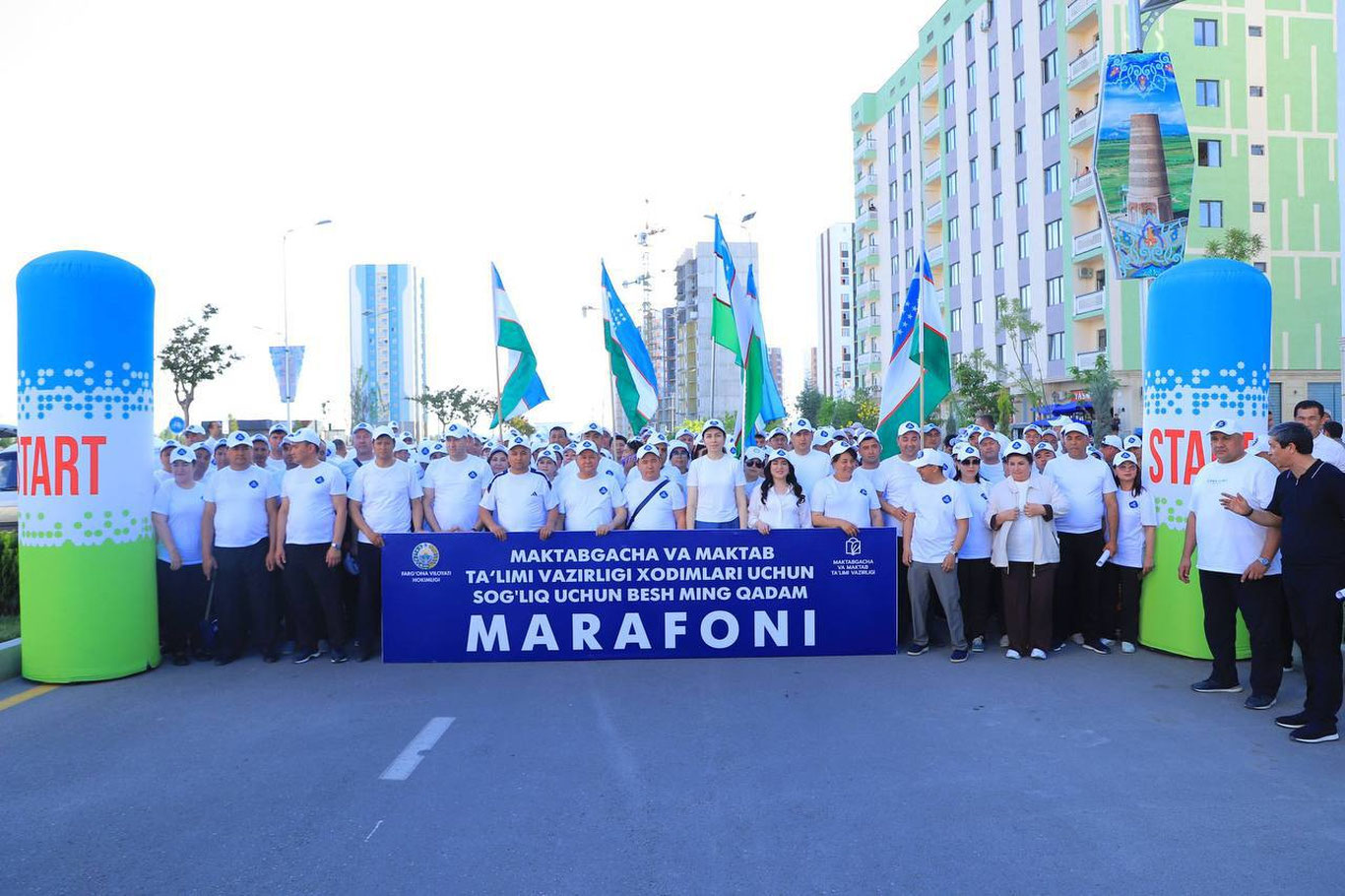Farg‘onada “Sog‘liq uchun 5 ming qadam” marafoni o‘tkazildi